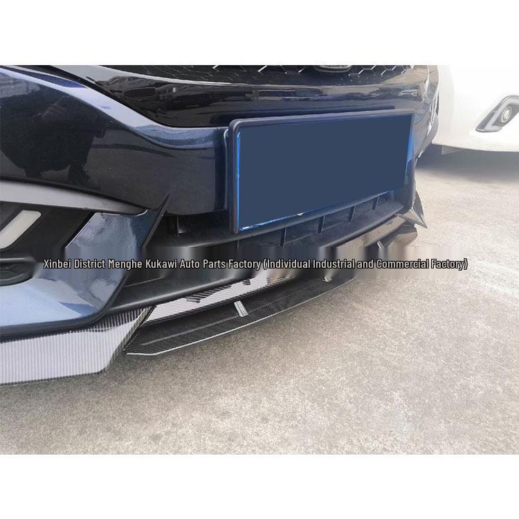 Передний сплиттер кузовного обвеса для Honda Civic 2016-2020 (4 шт)