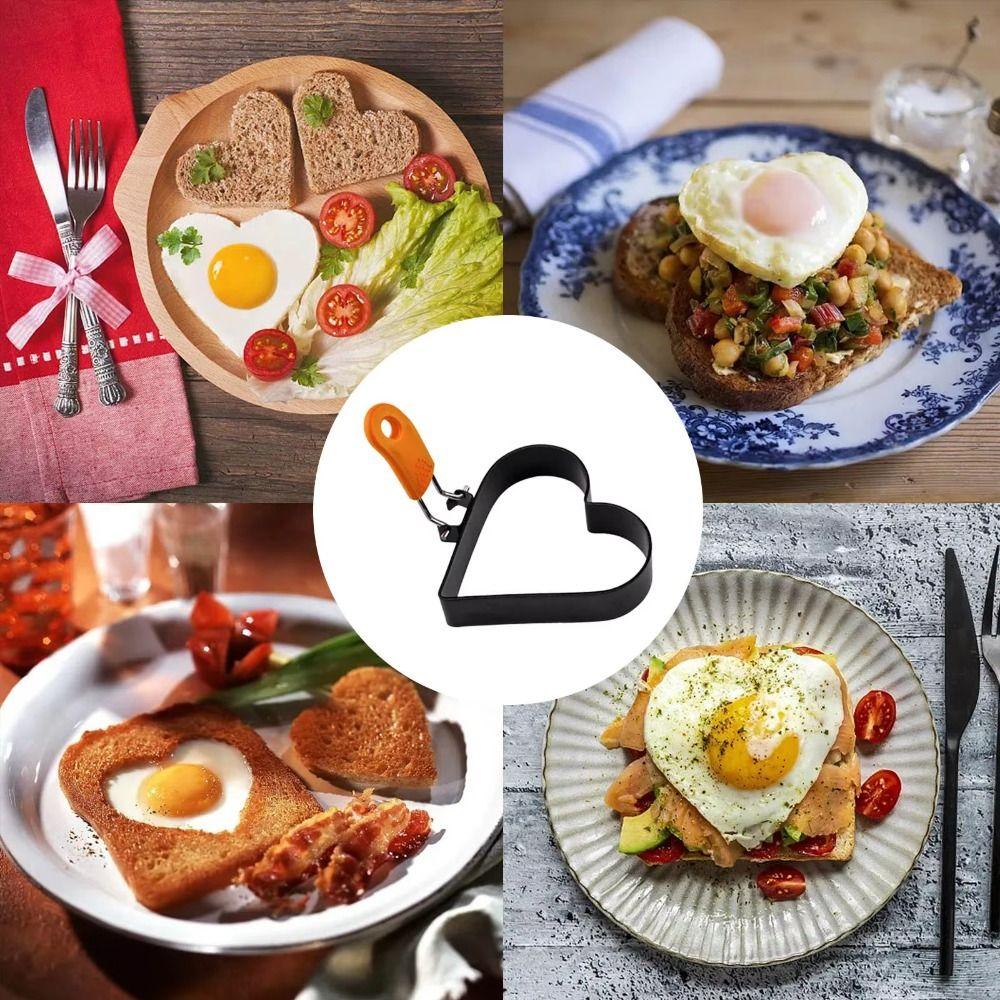 Форма для приготовления омлета в форме сердца, складная ручка, форма для жарки яиц, новая сковорода для омлета, приготовление завтрака