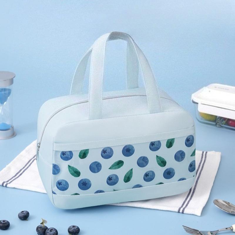 Trendy Fruit Salad Lunch Bag Insulated Lunch Tote with Zipper Leakproof Thermal Cooler Bag for School Office Food Lunchbox