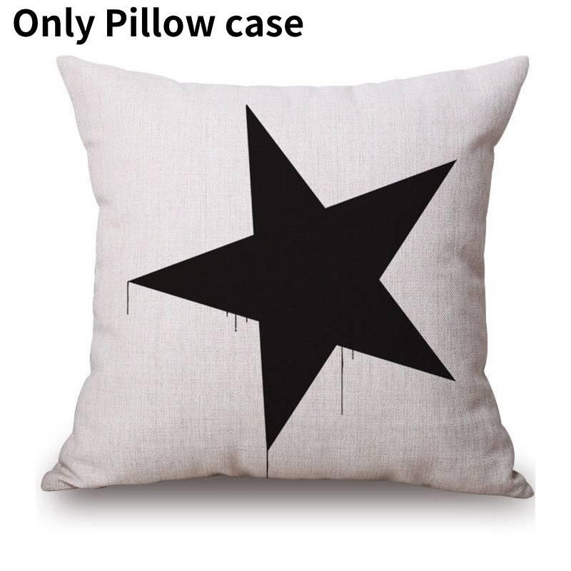 Роскошная наволочка в скандинавском стиле с цифровым принтом черными буквами для домашнего декора