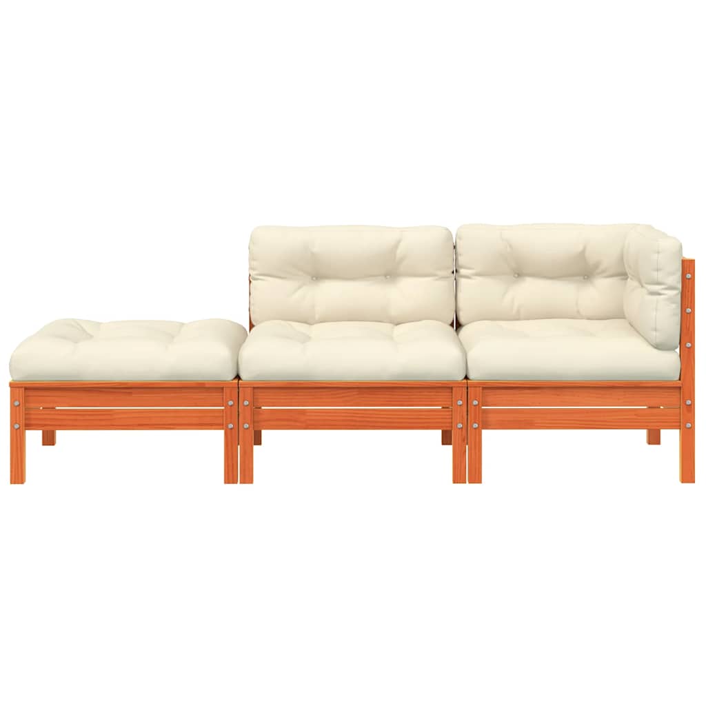 Vidaxl Sofa Ogrodowa Z Poduszkami I Podnóżkiem, 2-Osobowa