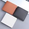 Vintage Fashion Men Solid Color Short  Wallets Leather Money Clips Multiple Card Slots Slim Wallet  Purses