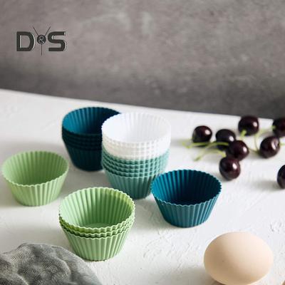 24 шт. силиконовые формы для торта гибкие легко моющиеся Morandi Colors многофункциональные формы для выпечки кексов вафель пудингов кексов с антипригарным покрытием без бисфенола А