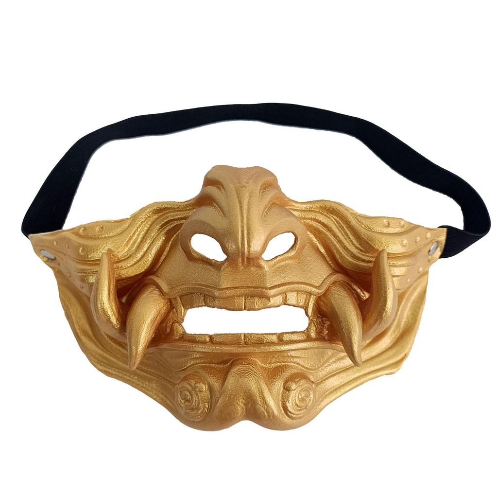 Japanese-style double-fang half-face latex mask