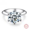 AnuJewel 1ct 2ct 3ct 5ct D Color Moissanite Помолвочное кольцо для женщин 925 Sterling Silver Gold Plain Solitaire Rings