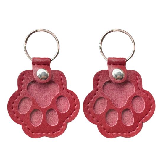 Брелок для питомца из искусственной кожи, памятный брелок в форме лапы, сувенирный брелок, удобный в использовании, мешочек для хранения шерсти питомца, держатель для ключей