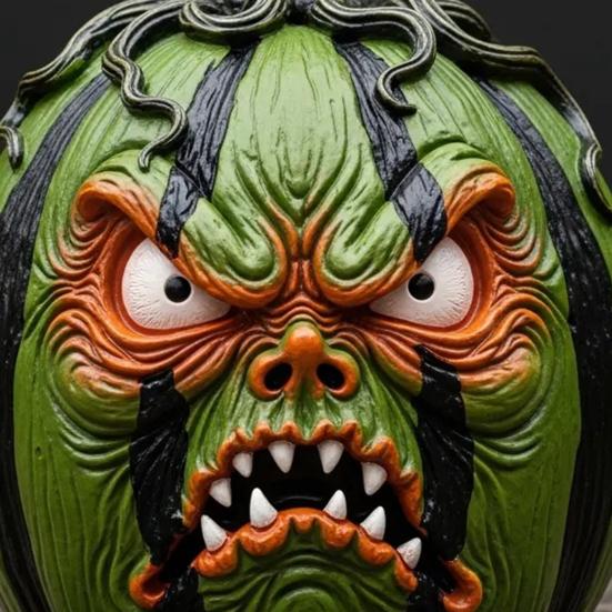 Хэллоуин Тыква Фигурка Смола Тыква Лицо Скульптура Жуткая Тыква Хэллоуин Декор для Дома Офиса Настольное Украшение