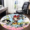 1pc Powerpuff Girls Office Round Area Rug, Under Office Chairs Bedroom Living Room Home Decor, Room Deco, Available in Various Sizes040