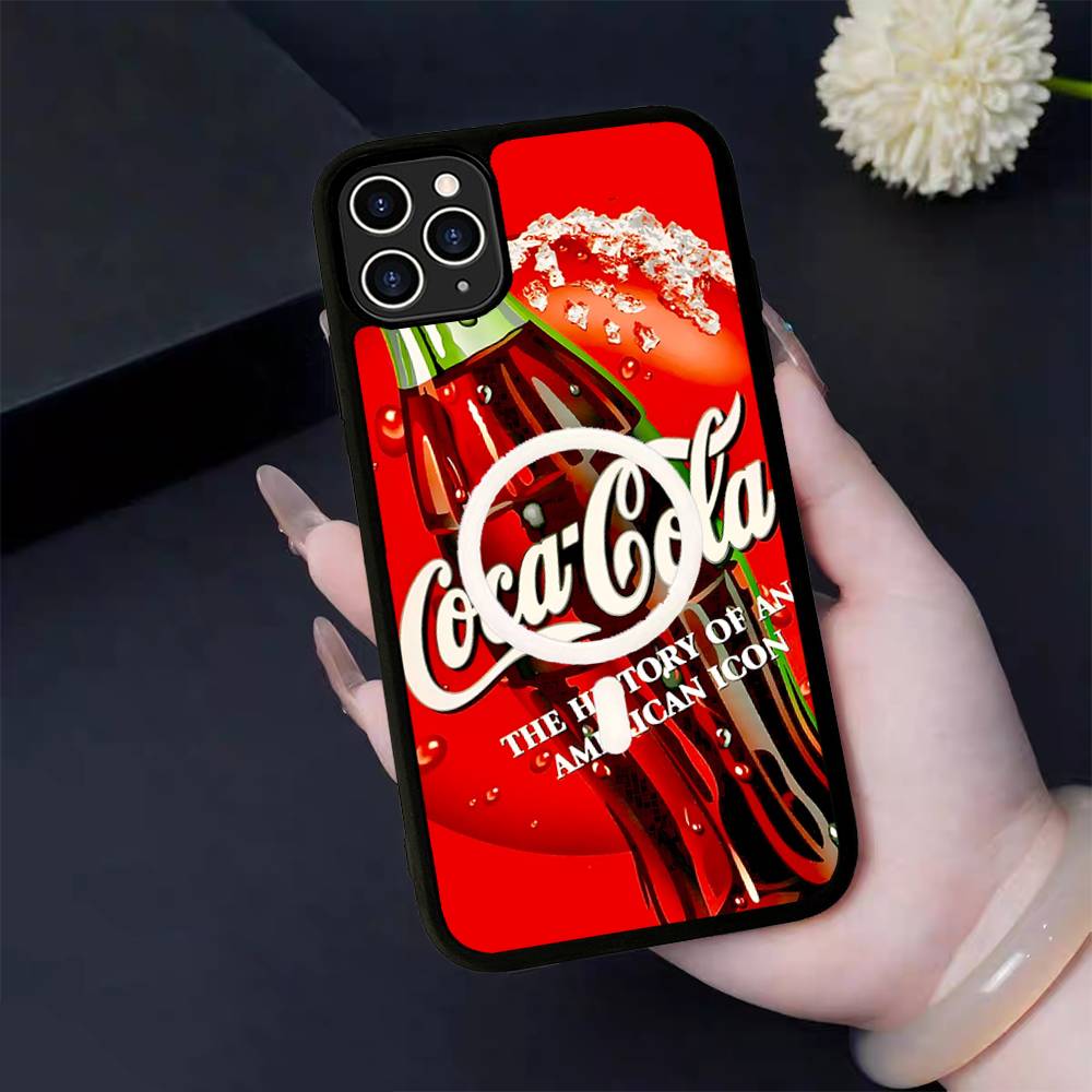 Hot C-Coca Drinks C-Cola For Magsafe Magnetic Phone Case Wireless PC+TPU For IPhone 11 12 13 14 15 16 17 Pro Max Plus