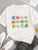 (Asian Size) T-shirts Fashion O-neck Female Letter Lovely 90s Casual Women's Top T Clothing Print Short Sleeve Graphic Tee