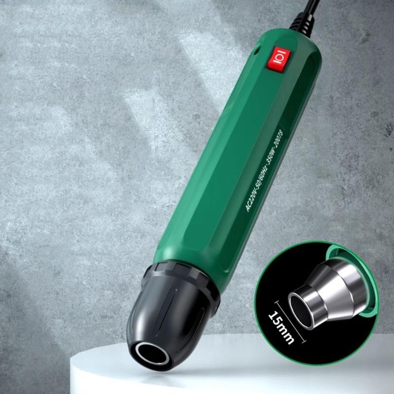 Мини термофен 500 Вт с двойной настройкой температуры Компактный фен 250℃ и 360℃ для рукоделия, удаления краски, термоусадочной трубки