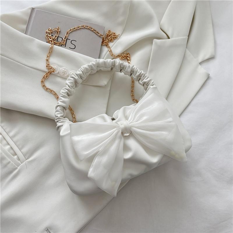 Сегодняшняя популярная маленькая сумка женская новая модная тенденция цепочка кроссбоди милый бант плечевая подмышечная сумка