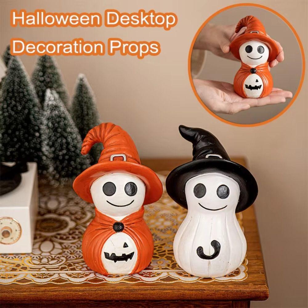 Halloween Themed Spooky Creat Resin Ornaments Model Smiling Wizard Figurine Children Girls Boys