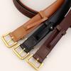 Solid Color Women Belt Adjustable Waistband Belt Simple Leather Belt  Jeans