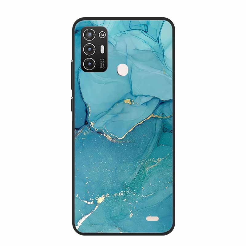 For ZTE Blade A52 / A52 Lite Case A72 4G 5G Marble Soft TPU Silicone Phone Cover for ZTE Blade A52Lite Bumper Shockproof Shell