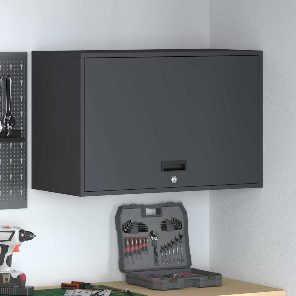 Wall Mounted Garage Cabinet with Gas Pressure Lift Door Anthracite