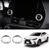 Onami Кольцо регулятора кондиционера Lexus Крышка дефлектора кондиционера Внутренняя панель Новый LEXUS 20 Серии NX250 NX350H Алюминиевый сплав 2 шт. [Серебристый] NX-30-S
