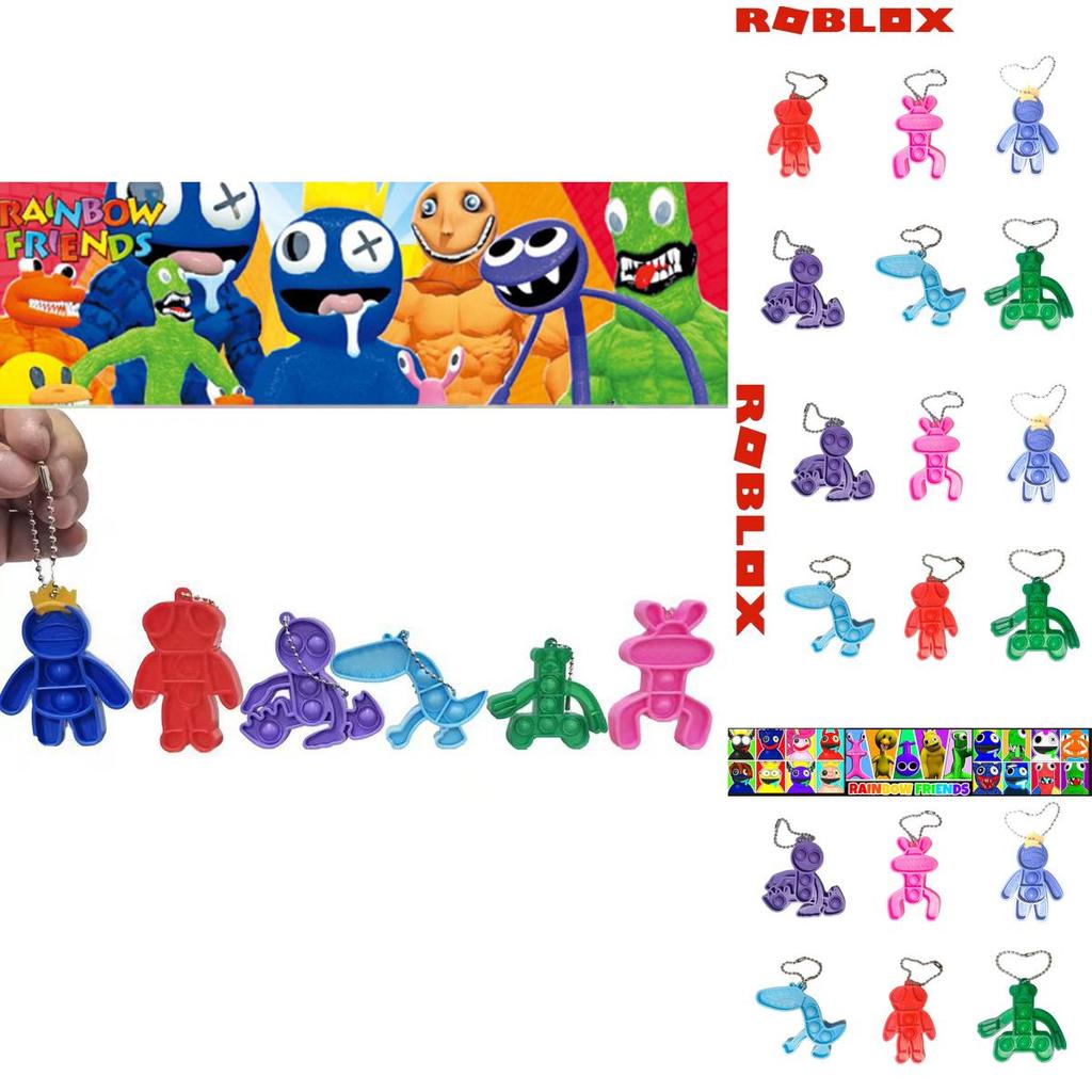 Милый брелок Roblox Rainbow Friends, прочный силиконовый кулон для сумки, для детей и друзей