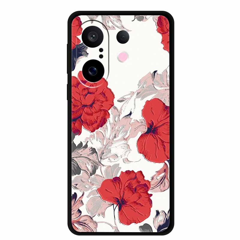 3D чехол для Vivo X200 FE 5G Чехол X 200 FE 6.31" Тисненый Цветок Черный Силиконовый Мягкий Задний Чехол Coque для Vivo S30 Pro Мини Чехлы