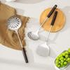 FJNATINH Frying and Skimmer Wooden Handle Stainless Steel Cookware Frying Pan Tool Set Spatula, Spoon, - Cookware, 3-Piece Set,