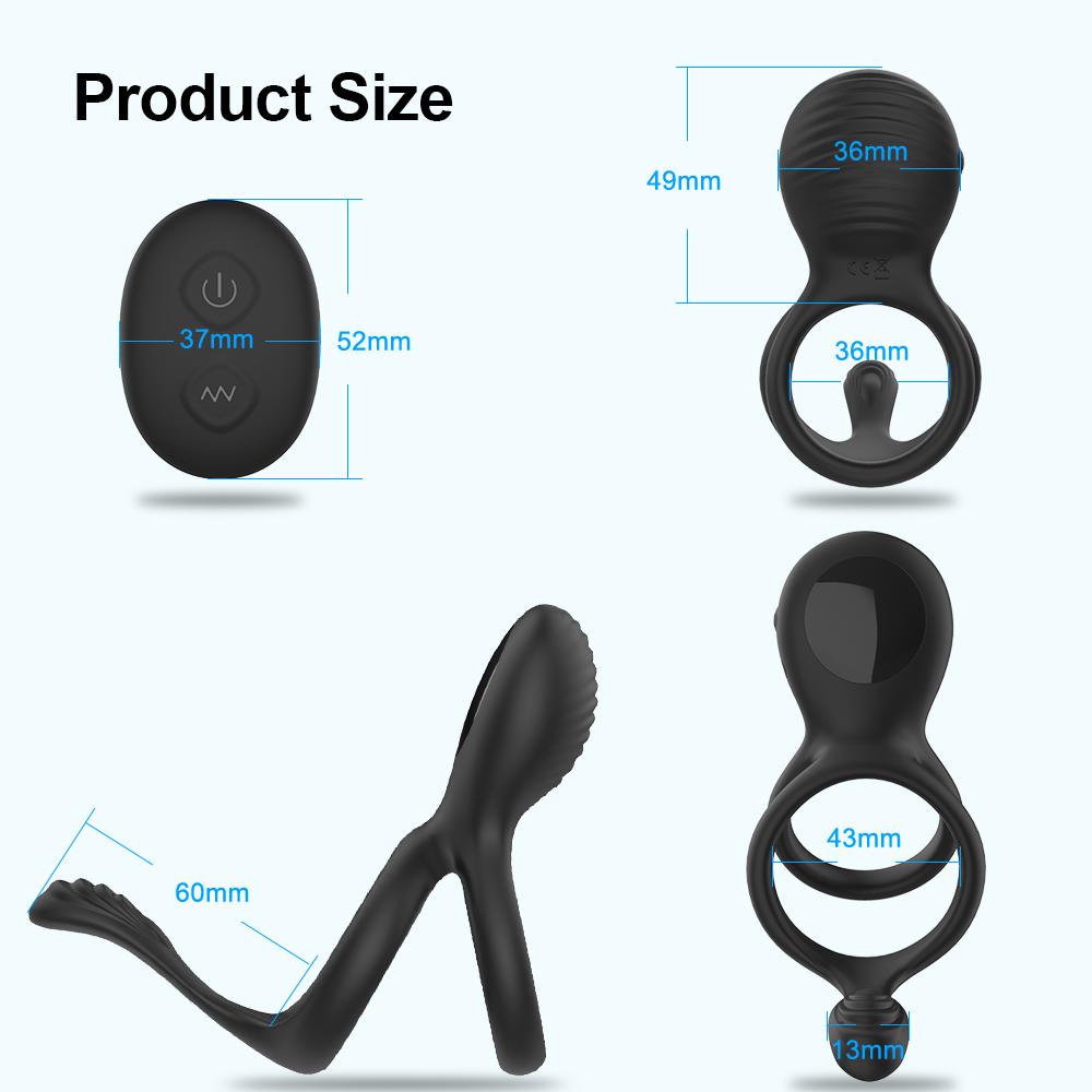 Wireless Remote Control Sex Toys Penis Vibrating Ring Vibrator For Men Couple Cock Rings Cockring Retardant Ejaculation Delay