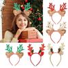 Festival Deer Antler Headpiece With Soft Fabric And Jingling Bells Comfortable Christmas Hair Ornament For Family