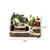 Christmas Music House Train Luminous House Ornament for Living Room Fireplace