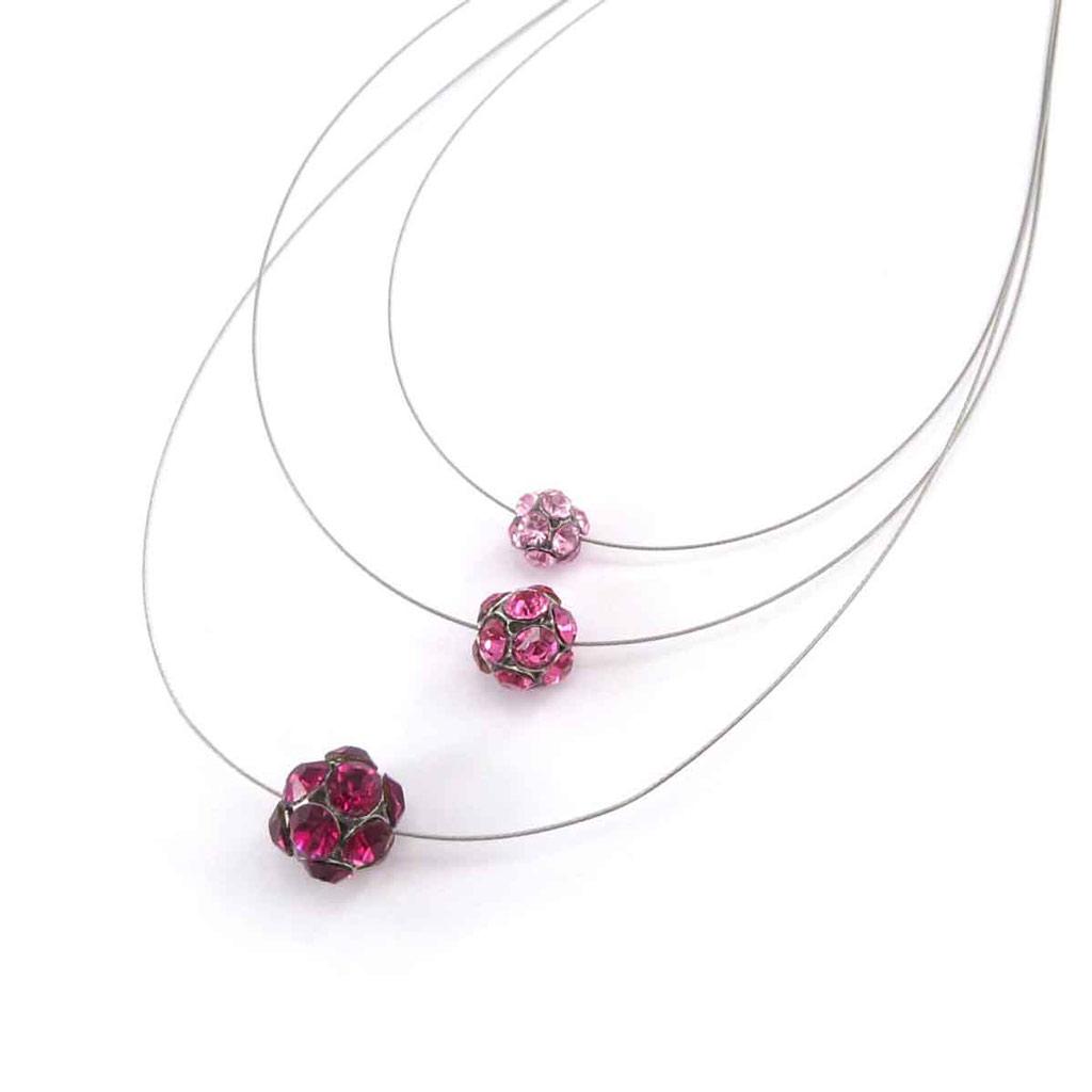 Les Trésors De Lily [J8935] — Розовое колье-кабель «Sissi»