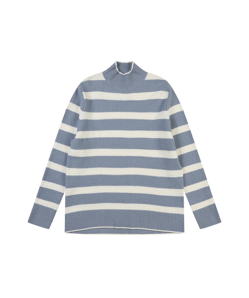 ECOLEDEPARIS Двухцветный вязаный свитер с воротником-стойкой Color Block_Pb2Zkkc033Z
