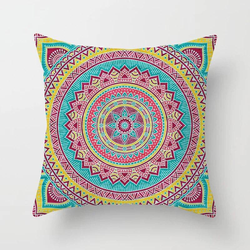 Multi-Printing Sofa Pillow Covers Bedroom Home Decor Car Office  Mandala Pattern Cushion