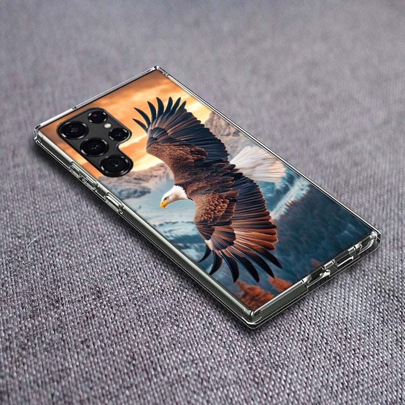 Чехол для телефона «Парящий орел, охота» для Samsung Galaxy S24 S23 S21 S20 FE S22 S26 Ultra S25 Edge S10 Plus Прозрачный ТПУ Чехол Shel