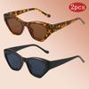 2pcs Vintage Polygon Square Sunglasses Women New Fashion Cat Eye Sun Glasses Female Brand Designer Retro Shades Eyewear UV400