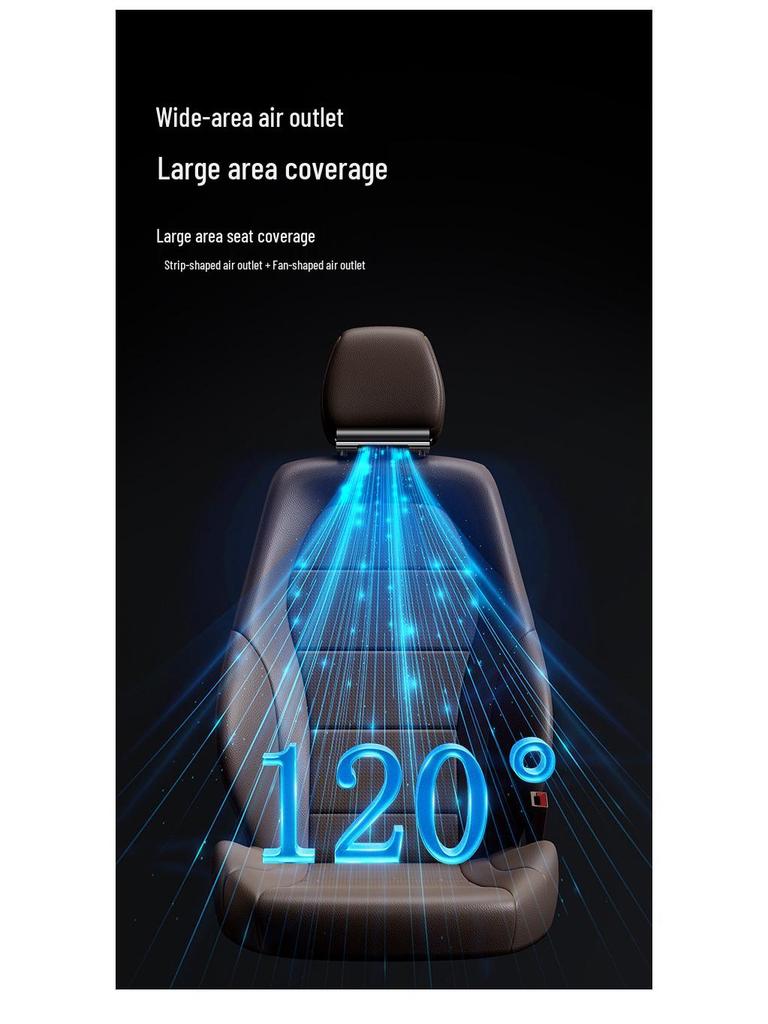 Vitessega USB Mini Car Seat Backrest Fan - Strong Airflow, 24-Year Cross-Border Design