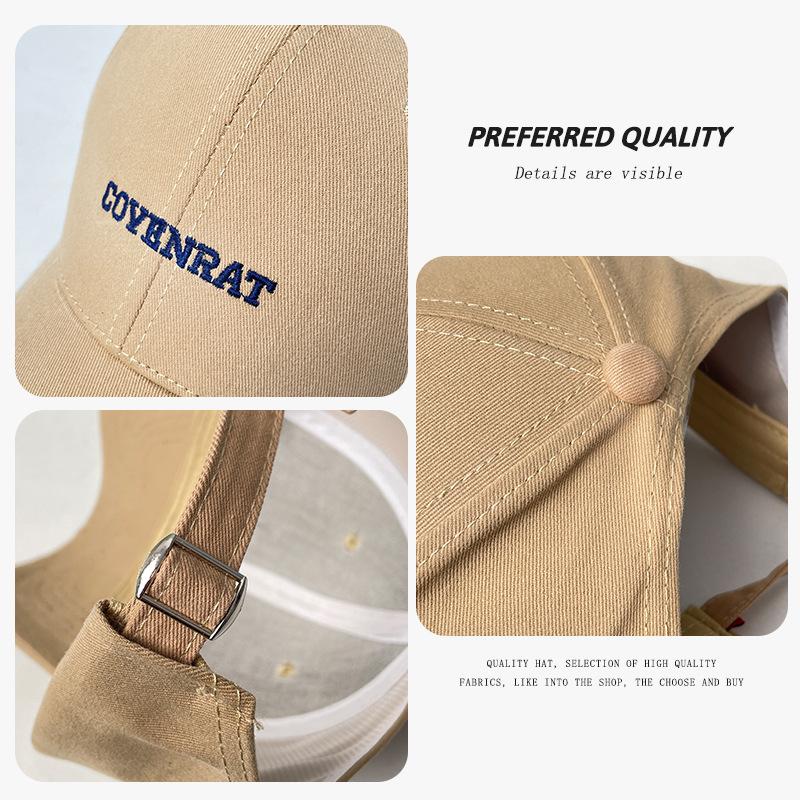 Empty Top Letter Sunshade Children Hard Top Embroidery Letters Show Face Small Sunscreen Cap Outdoor Sports Cap Tide