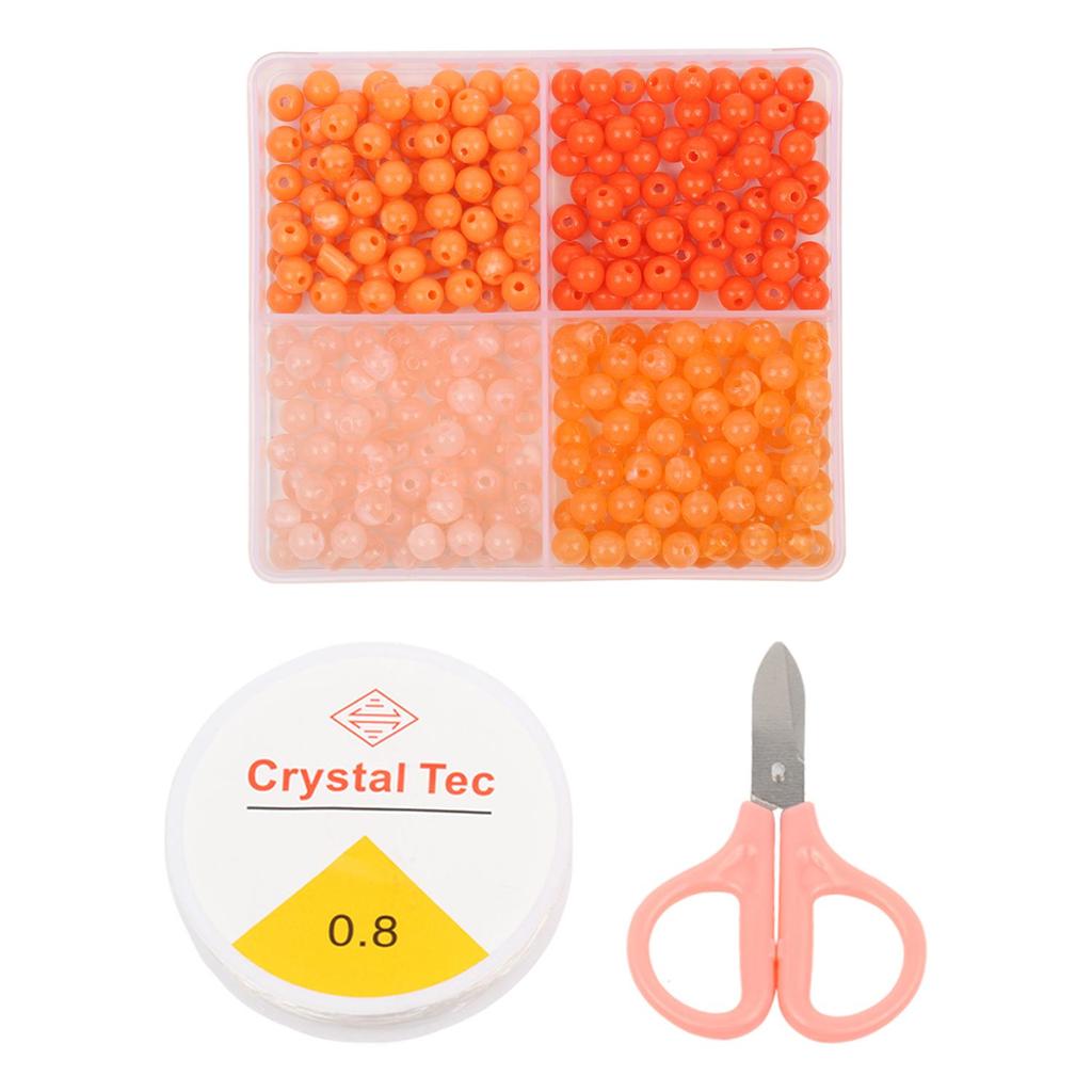 Коробка с 4 сетками, смешанные цвета, 6 мм, 440 шт., набор для изготовления ювелирных изделий из акриловых бусин, ручной работы, браслет, ожерелье, изготовление подарков