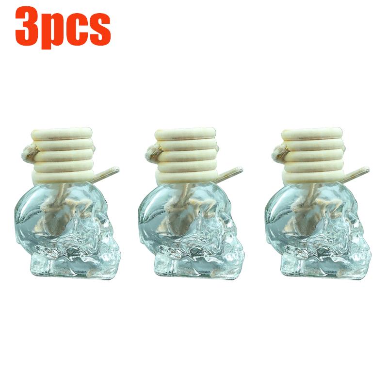 Автомобильный освежитель воздуха диффузор ароматерапия эфирное масло флакон подвесной прозрачный череп флакон духов очищающий автомобильные аксессуары