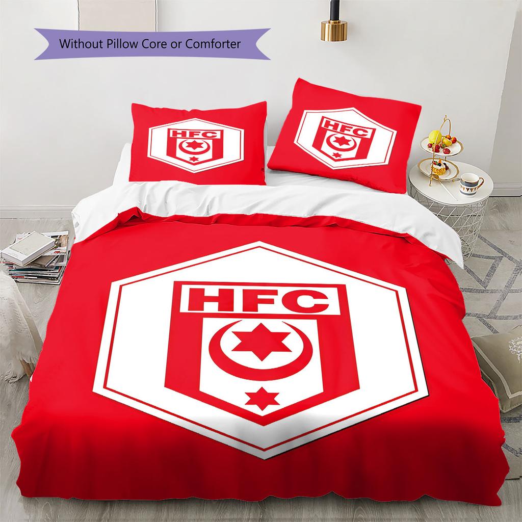Постельное белье с узором Hallescher FC, Комплект с одеялом, Пододеяльник, Наволочка, Домашний подарок на день рождения(1 пододеяльник + 2 наволочки, без наполнителя)