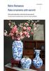 Elegant Blue and White Porcelain Vase: Retro Ceramic Ornament for Living Room Flower Arrangements
