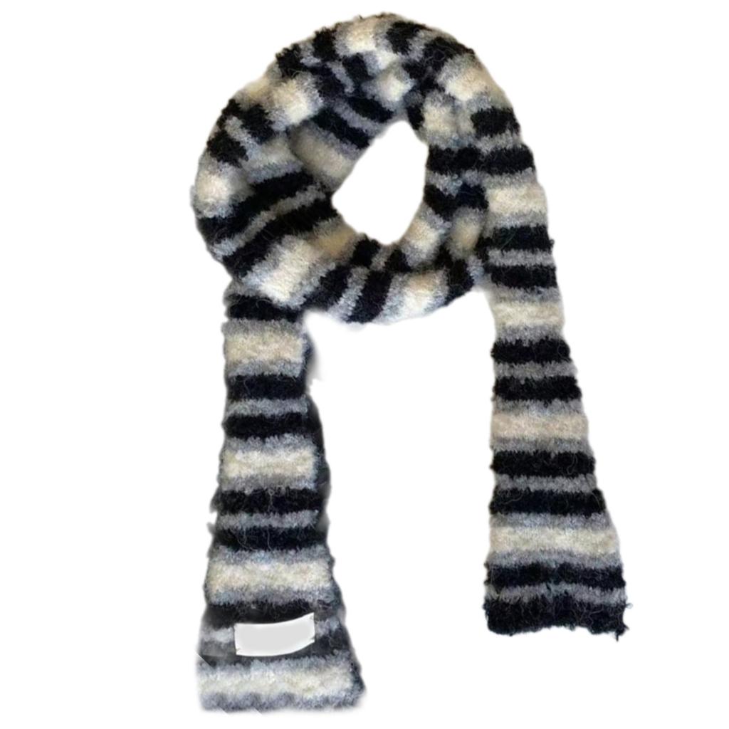 Вязаный шарф для женщин, длинный узкий пояс, галстук, шейный платок, реквизит для фотосессий для девочек, длинный шейный платок, узкий шарф, галстук