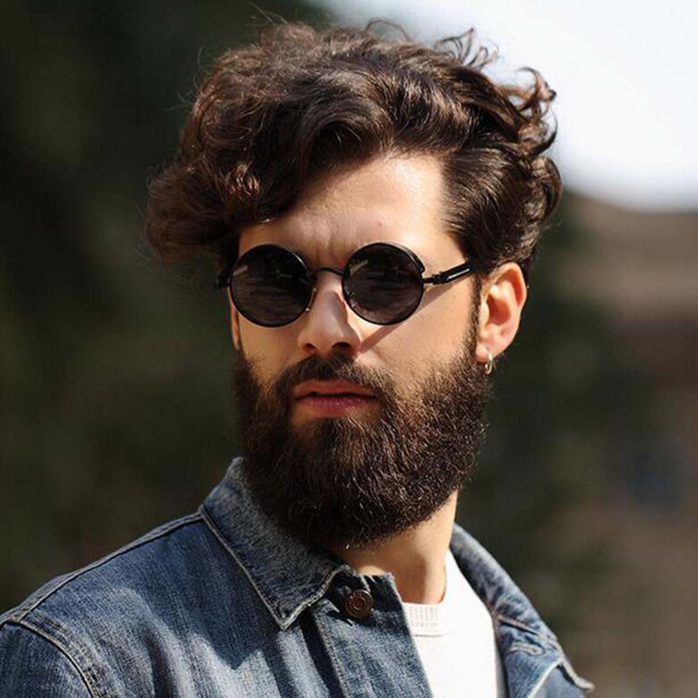 Retro Round Polarized Sunglasses Steampunk Glasses Fit For Women and Men