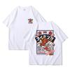 Hot Sale Red Koi Print Oversized Short Sleeved Harajuku Hip-hop Streetwear Shirt Summer Cotton Men's and Women's T-Shirt 2025