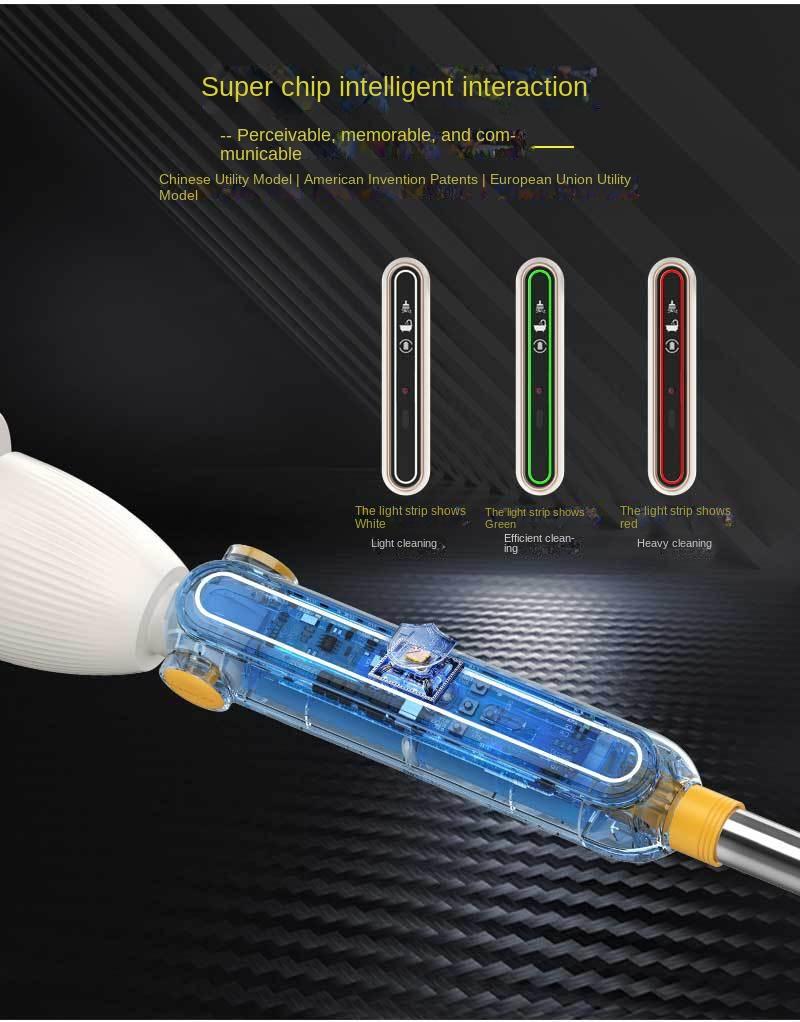 Electric Cleaning Brush 12-in-1 Ultra-Quiet Bathroom Long-Handed Retractable Smart Electric Cleaning Brush