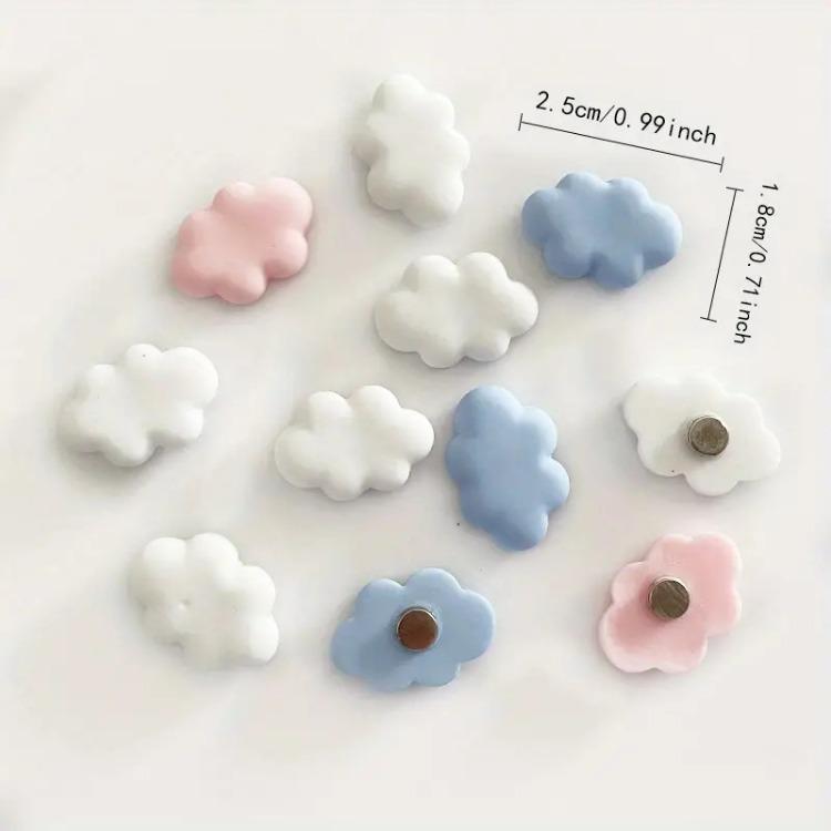 10 шт. Прозрачные магниты на холодильник в форме сердца 10 шт. Простые стильные наклейки для доски заметок DIY Мини-аксессуары для украшения домашнего холодильника