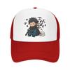 Luffy Anime Trucker Hats Trafalgar D Water Law Chibi Mesh Net Baseball Cap Snapback Kpop Peaked Hat Unisex Women One Size
