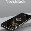 Luxury Plating Ring Holder Soft Silicone Case For Xiaomi Redmi Note 11 Pro 10 10T 10S 9S 9 8 7 9T 9A Poco M3 X3 NFC F3 GT Lens Protection Stand Cover