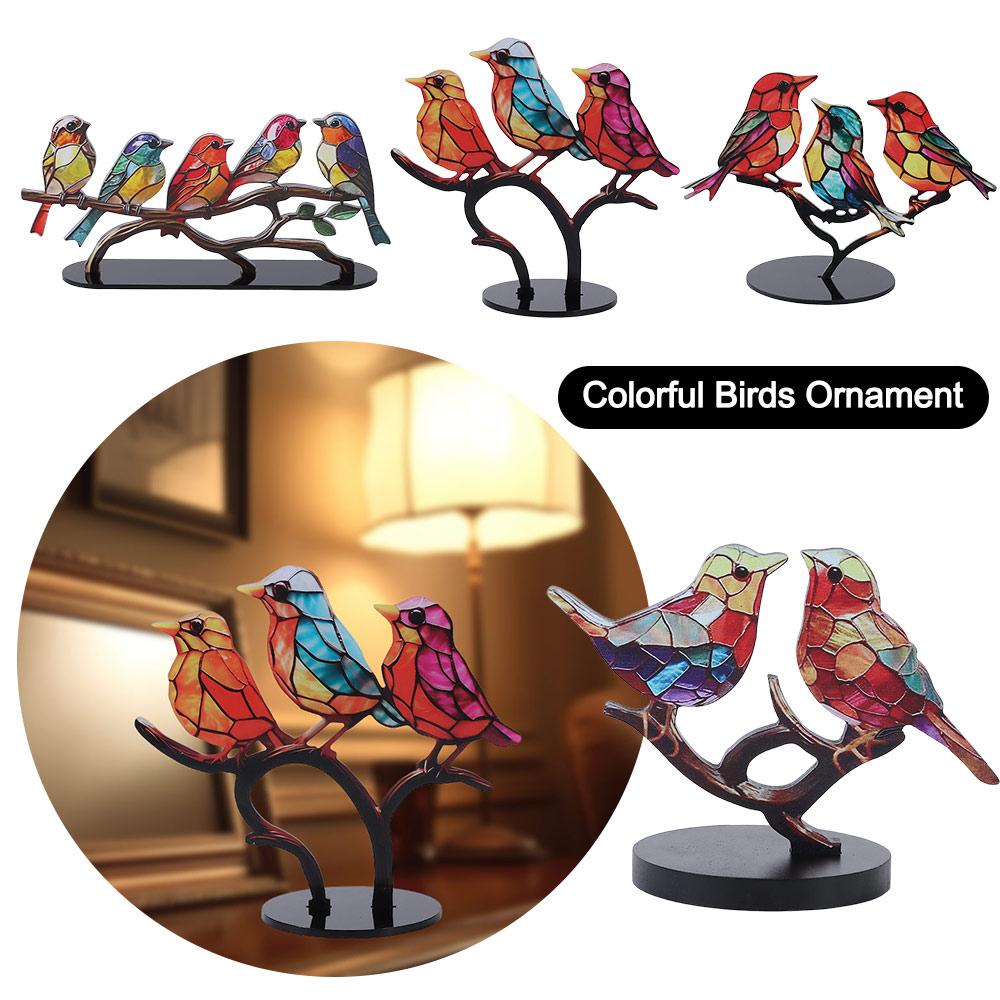 Современный стиль Акриловый настольный декор Фигурка птицы Настольное украшение птицы Красочные птицы Орнамент