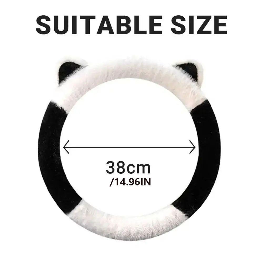 Non-slip Cat Ears  Steering Wheel Cover Warm Steering-Wheel Case Plush Steering Cover  Women