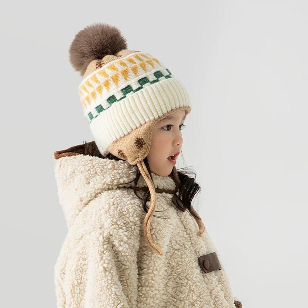 Soft Ear Protection Hat Wool Kids Earmuffs Cap Baby Wear Kids Cap  Infant