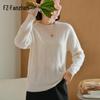 Fanzhen Women's 100% Wool Round Neck Sweater