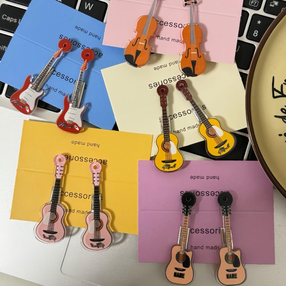 Korean Style Violin Hairclip Ins Duckbill Clip Gift Guitar Hair Clip Party